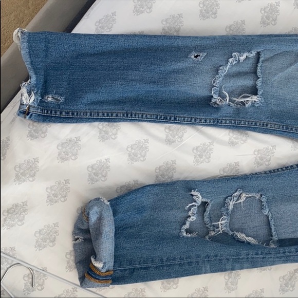 ZARA Premium Denim Ripped Boyfriend Jeans - Picture 3 of 5